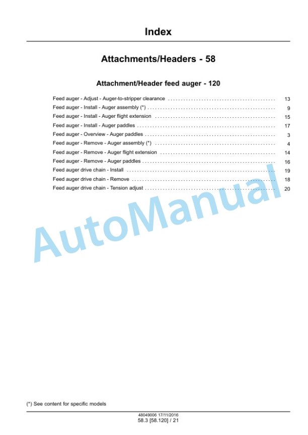 New Holland 416, 419, 416 Specialty Durabine Disc Header Service Manual 48049006 4 New Holland 416, 419, 416 Specialty Durabine Disc Header Service Manual 48049006-4