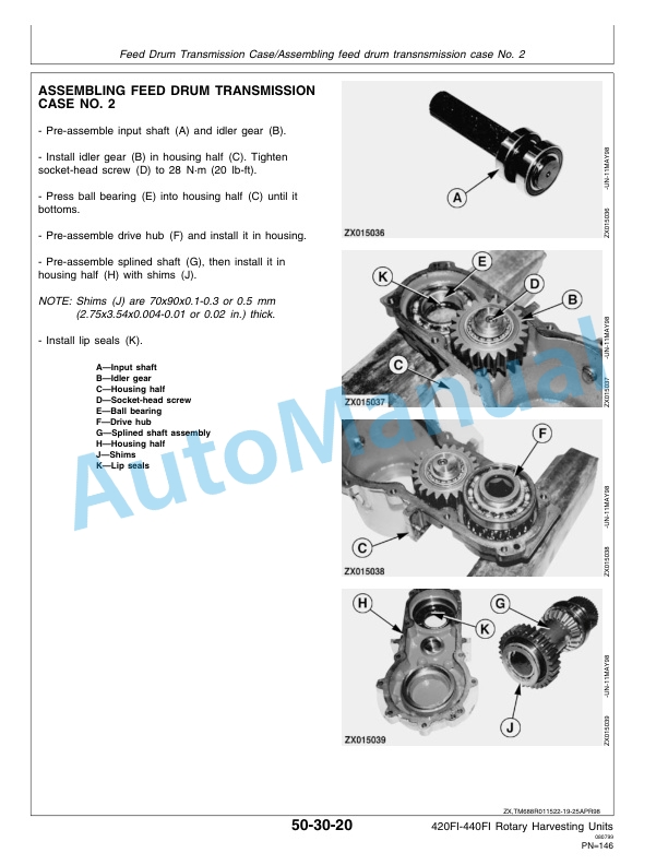 New Holland 420FI, 440FI Rotary Harvesting Header Service Manual 84321453ANA-4
