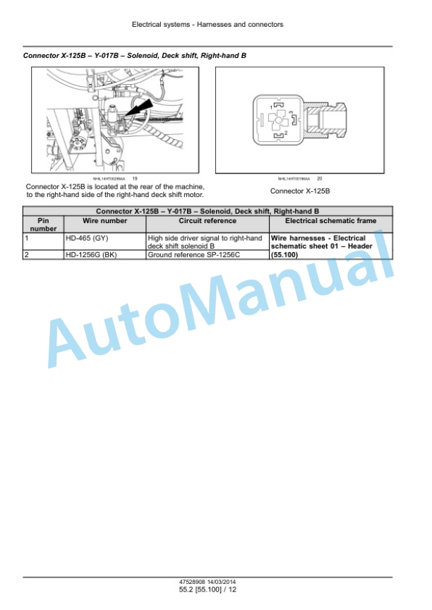 New Holland 425HB, 430HB, 436HB, 440HB DuraSwath Draper Header Service Manual 47528908-4