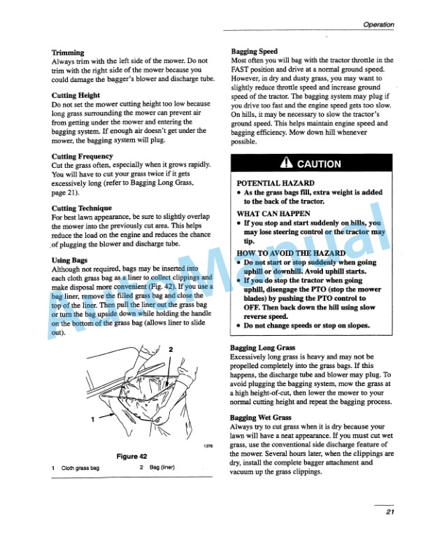 New Holland 42in, 48in Vac Bagger LS Yard Tractor Operation and Maintenance Manual 42680061 5 New Holland 42in, 48in Vac Bagger LS Yard Tractor Operation and Maintenance Manual 42680061-5