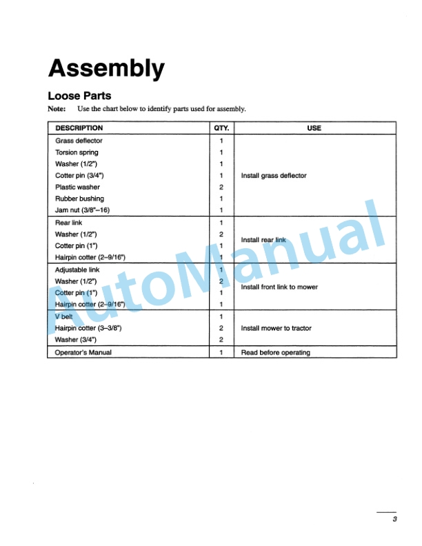 New Holland 42in Side Dischage Mower Operation and Maintenance Manual 42872000 2 New Holland 42in Side Dischage Mower Operation and Maintenance Manual 42872000-2
