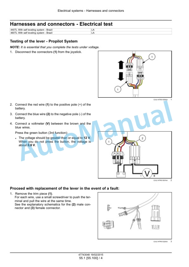 New Holland 430TL, 440TL, 450TL, 460TL Front Loader Service Manual 47743048 5 New Holland 430TL, 440TL, 450TL, 460TL Front Loader Service Manual 47743048-5