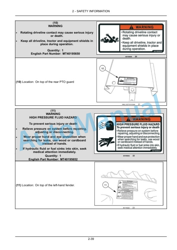 Alternative view of New Holland 45, 50, 55 Boomer Tier 4B Final Compact Tractor Operation and Maintenance Manual 48115968