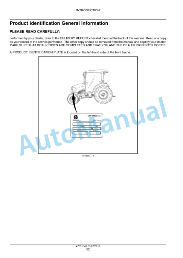 New Holland 46D CVT, 54D CVT Boomer Tier 4B Final Compact Tractor Service Manual 47979815 2 New Holland 46D CVT, 54D CVT Boomer Tier 4B Final Compact Tractor Service Manual 47979815 - Image 2