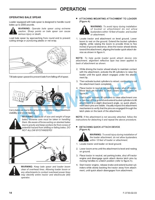 New Holland 46LB Series Quick Attach Farm Loader Operation and Maintenance Manual 87022293 4 New Holland 46LB Series Quick Attach Farm Loader Operation and Maintenance Manual 87022293-4