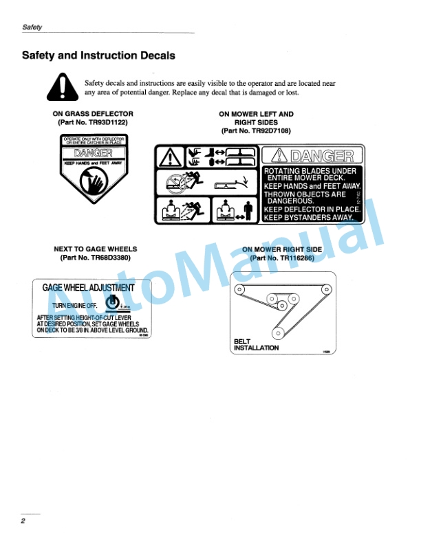 New Holland 48 Side Discharge Mower Operation and Maintenance Manual 86602564 2 New Holland 48 Side Discharge Mower Operation and Maintenance Manual 86602564-2