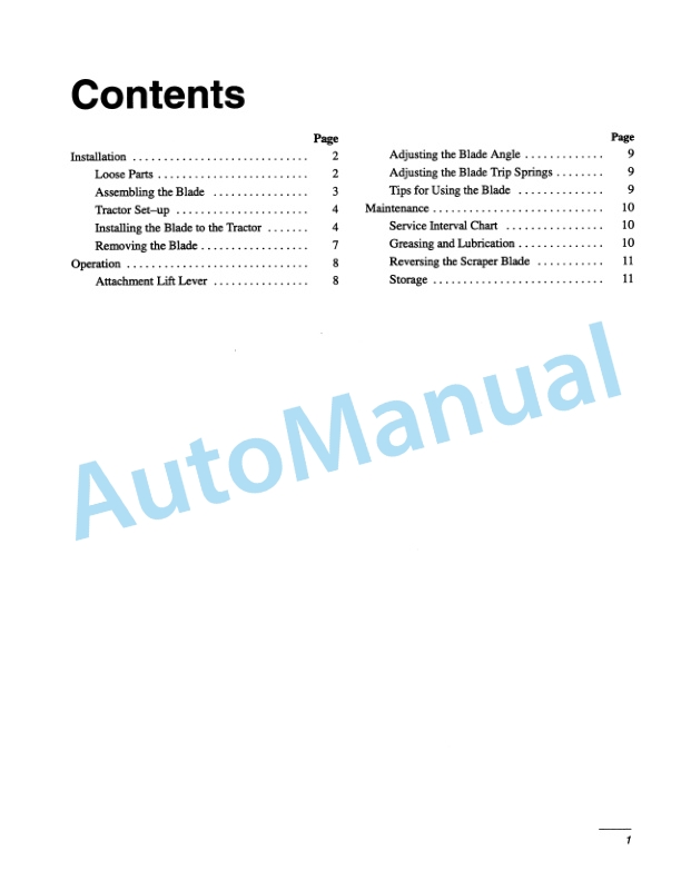 New Holland 48in Snow Blade for Lawn - Garden Tractor Operation and Maintenance Manual 42871790 2 New Holland 48in Snow Blade for Lawn - Garden Tractor Operation and Maintenance Manual 42871790-2