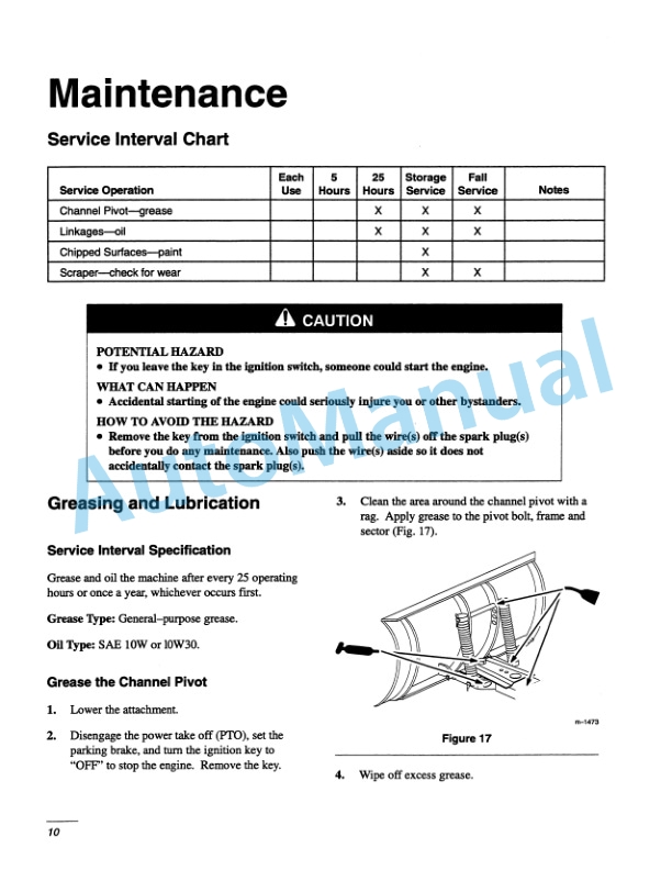 New Holland 48in Snow Blade for Lawn - Garden Tractor Operation and Maintenance Manual 42871790 5 New Holland 48in Snow Blade for Lawn - Garden Tractor Operation and Maintenance Manual 42871790-5