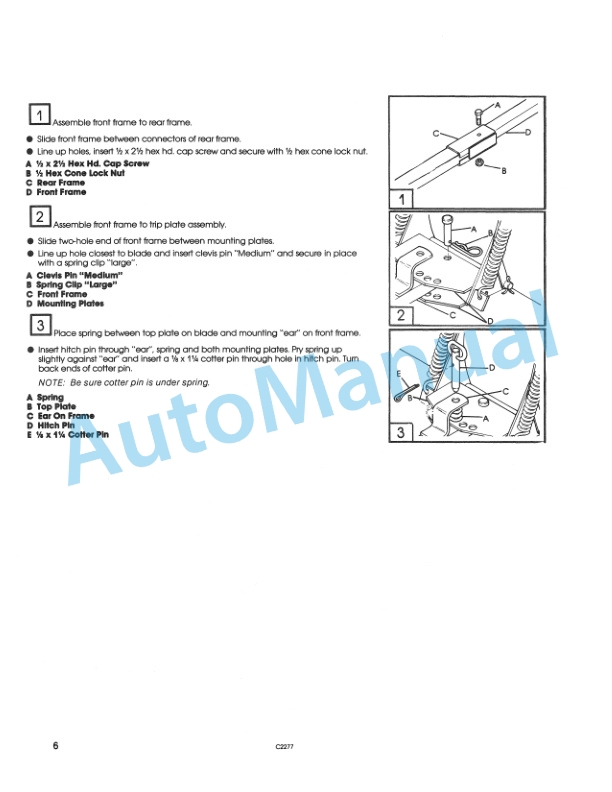 New Holland 48in Spring Trip Front Blade Operation and Maintenance Manual 42644812 3 New Holland 48in Spring Trip Front Blade Operation and Maintenance Manual 42644812-3