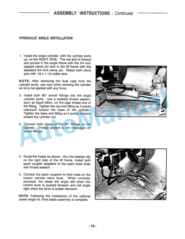 New Holland 5 Foot Front Blade For CM Tractor Operation and Maintenance Manual 42646041 4 New Holland 5 Foot Front Blade For CM Tractor Operation and Maintenance Manual 42646041 - Image 4