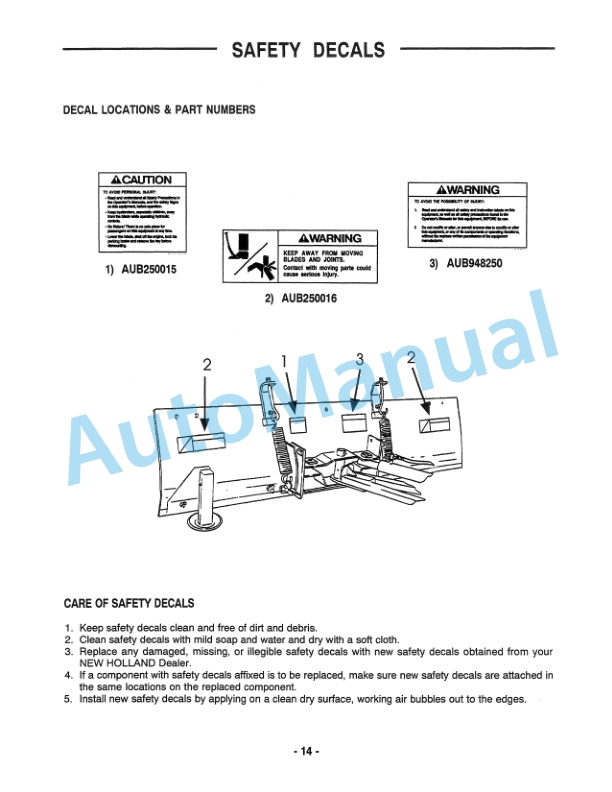New Holland 5 Foot Front Blade For CM Tractor Operation and Maintenance Manual 42646041 5 New Holland 5 Foot Front Blade For CM Tractor Operation and Maintenance Manual 42646041 - Image 5