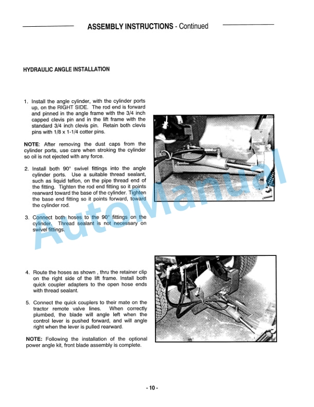 New Holland 5 Foot Front Blade For MC Tractor Operation and Maintenance Manual 86605781 4 New Holland 5 Foot Front Blade For MC Tractor Operation and Maintenance Manual 86605781 - Image 4