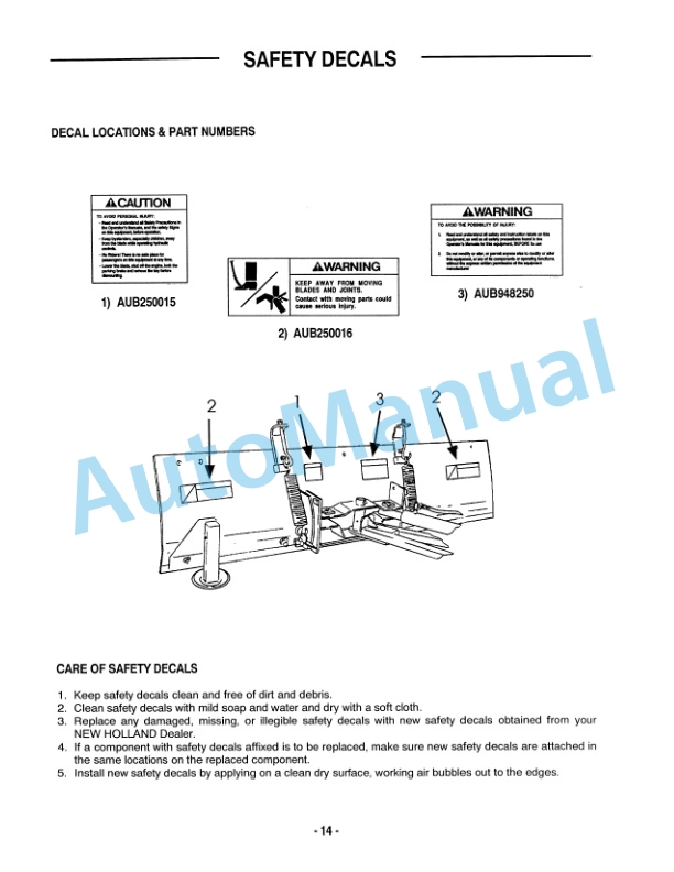 New Holland 5 Foot Front Blade For MC Tractor Operation and Maintenance Manual 86605781 5 New Holland 5 Foot Front Blade For MC Tractor Operation and Maintenance Manual 86605781 - Image 5