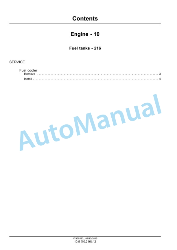New Holland 50, 60, 70 Workmaster Tier 4B Final Tractor Service Manual 47951331 2 New Holland 50, 60, 70 Workmaster Tier 4B Final Tractor Service Manual 47951331 - Image 2