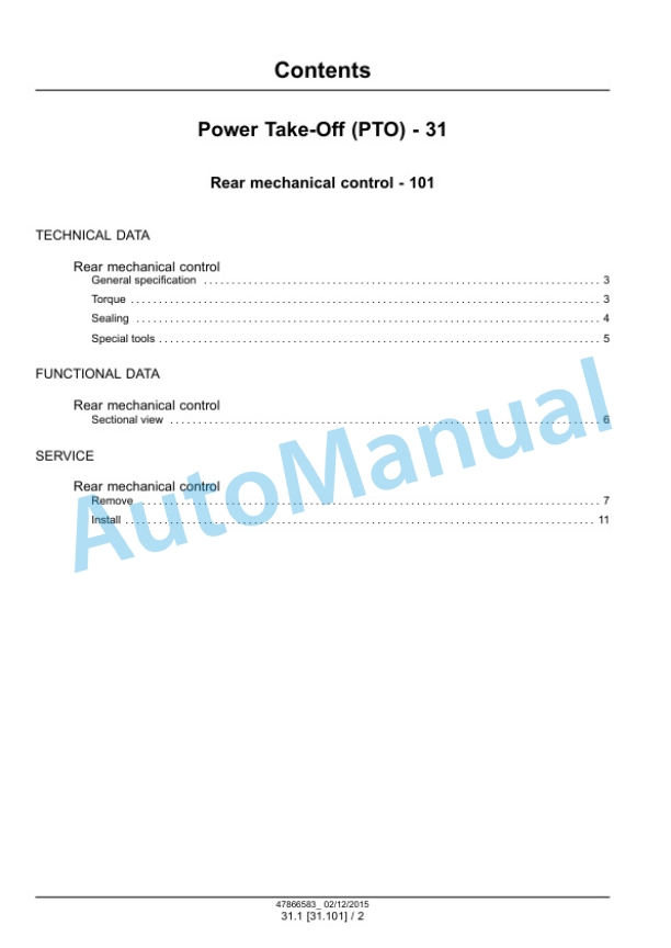 New Holland 50, 60, 70 Workmaster Tier 4B Final Tractor Service Manual 47951332 2 New Holland 50, 60, 70 Workmaster Tier 4B Final Tractor Service Manual 47951332 - Image 2
