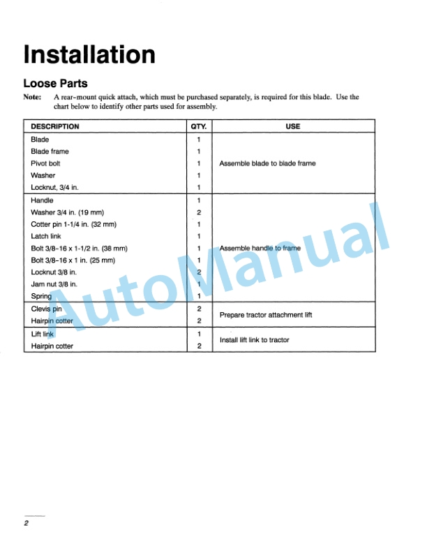 New Holland 50 Mid-Mount Blade Operation and Maintenance Manual 86602579 3 New Holland 50 Mid-Mount Blade Operation and Maintenance Manual 86602579-3