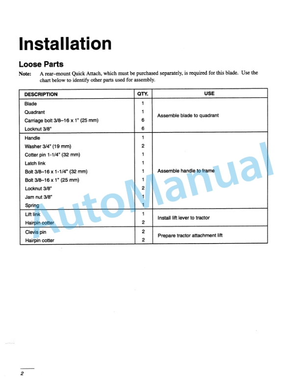 New Holland 50in Mid-Mount Blade Operation and Maintenance Manual 42871800 3 New Holland 50in Mid-Mount Blade Operation and Maintenance Manual 42871800-3