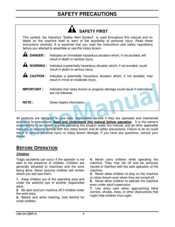 New Holland 526GR 60in Rotary Broom Operation and Maintenance Manual 47391782 2 New Holland 526GR 60in Rotary Broom Operation and Maintenance Manual 47391782-2