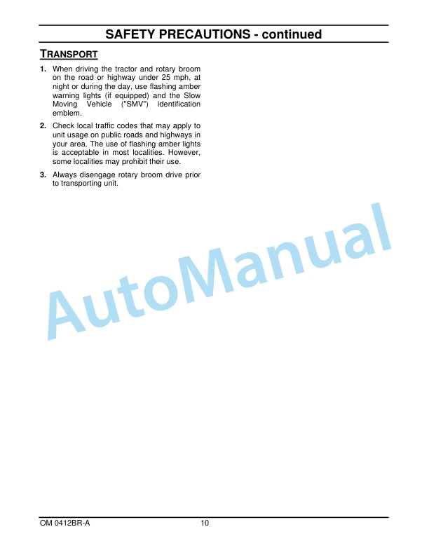 New Holland 526GR 60in Rotary Broom Operation and Maintenance Manual 47391782 3 New Holland 526GR 60in Rotary Broom Operation and Maintenance Manual 47391782-3