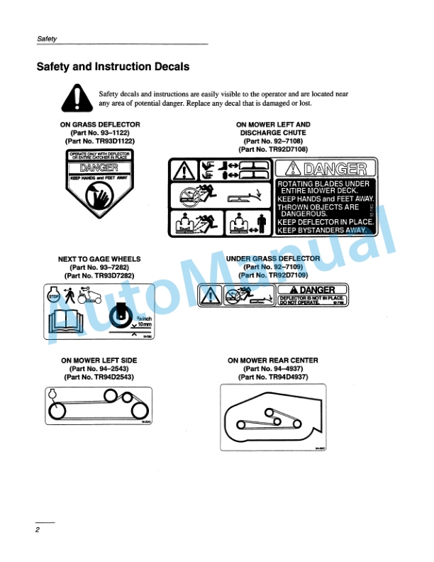 New Holland 52in Mower for Lawn - Garden Tractor Operation and Maintenance Manual 42680160 2 New Holland 52in Mower for Lawn - Garden Tractor Operation and Maintenance Manual 42680160-2