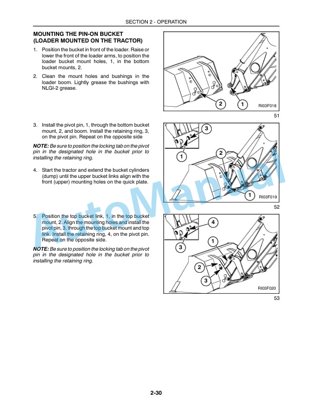 New Holland 52LB Front End Loader Operation and Maintenance Manual 87034406 4 New Holland 52LB Front End Loader Operation and Maintenance Manual 87034406-4