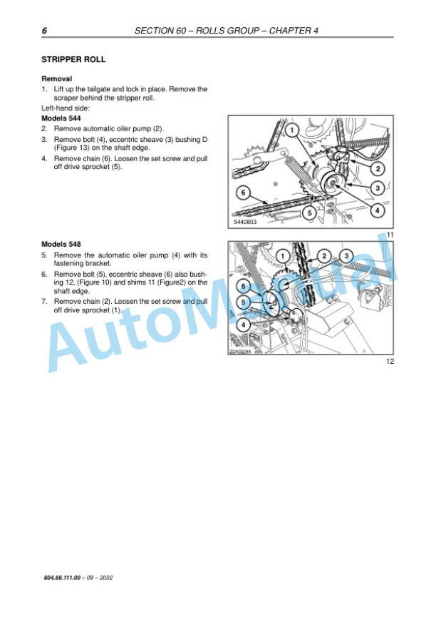 New Holland 544, 548 Round Baler Repair Manual 6046611100 4 New Holland 544, 548 Round Baler Repair Manual 6046611100-4