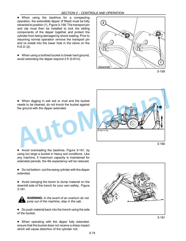 New Holland 555E, 575E, 655E, 675E Backhoe Laoder Operation and Maintenance Manual 86570568 4 New Holland 555E, 575E, 655E, 675E Backhoe Laoder Operation and Maintenance Manual 86570568-4