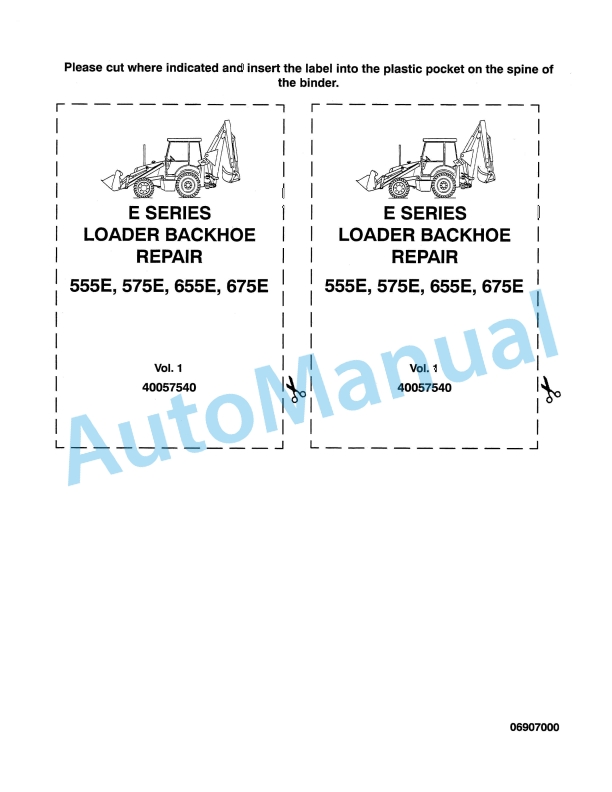 New Holland 555E, 575E, 655E, 675E Loader Backhoe Repair Manual 40057540 1 New Holland 555E, 575E, 655E, 675E Loader Backhoe Repair Manual 40057540