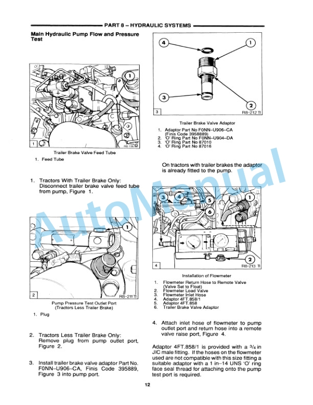 New Holland 5640, 6640, 7740, 7840, 8240, 8340 Hydraulic System Repair Manual 40564008 4 New Holland 5640, 6640, 7740, 7840, 8240, 8340 Hydraulic System Repair Manual 40564008 - Image 4