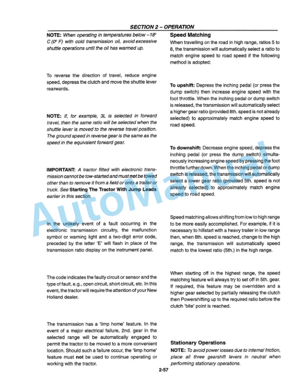 New Holland 5640, 6640, 7740, 7840, 8240, 8340 SL and SLE Range Tractor Operation and Maintenance Manual 42564061 3 New Holland 5640, 6640, 7740, 7840, 8240, 8340 SL and SLE Range Tractor Operation and Maintenance Manual 42564061-3
