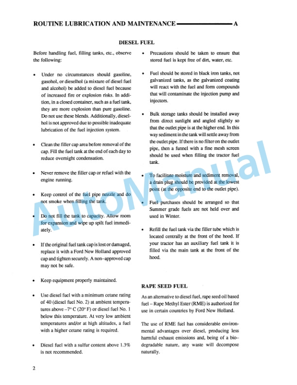 New Holland 5640, 6640, 7740, 7840, 8240, 8340 SL and SLE Range Tractor With or Less Cab Operation and Maintenance Manual 42564070 2 New Holland 5640, 6640, 7740, 7840, 8240, 8340 SL and SLE Range Tractor With or Less Cab Operation and Maintenance Manual 42564070-2