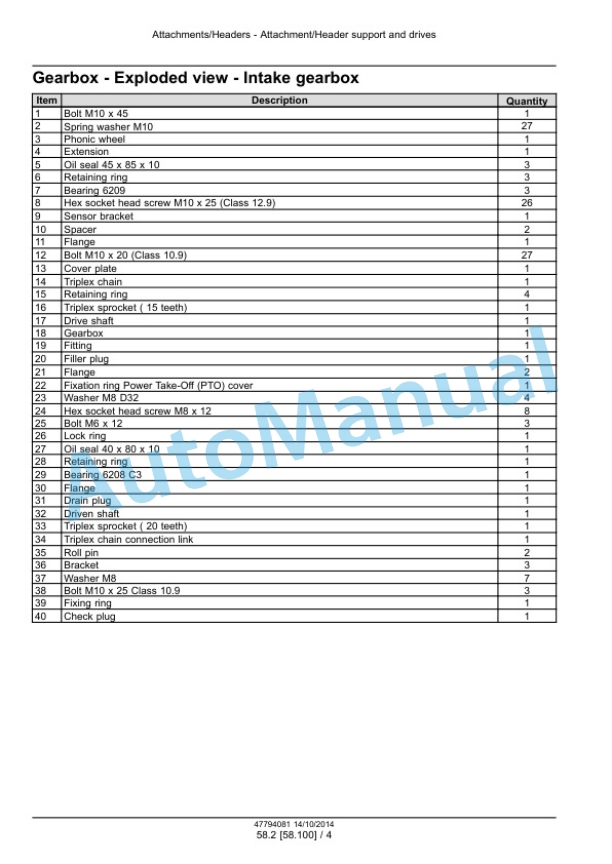 New Holland 600FDR Header Service Manual 47794081 3 New Holland 600FDR Header Service Manual 47794081-3