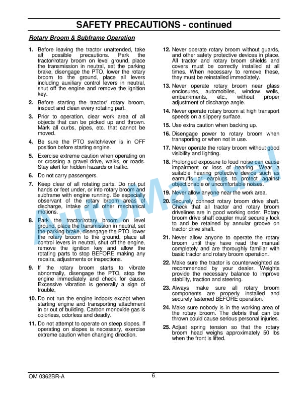 New Holland 60CO 60in Rotary Broom Operation and Maintenance Manual 87580886 2 New Holland 60CO 60in Rotary Broom Operation and Maintenance Manual 87580886-2