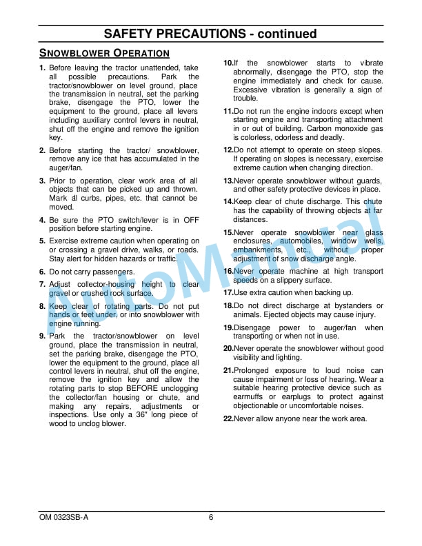 New Holland 63CSH 63in Commercial Snowblower Operation and Maintenance Manual 87300092 2 New Holland 63CSH 63in Commercial Snowblower Operation and Maintenance Manual 87300092-2