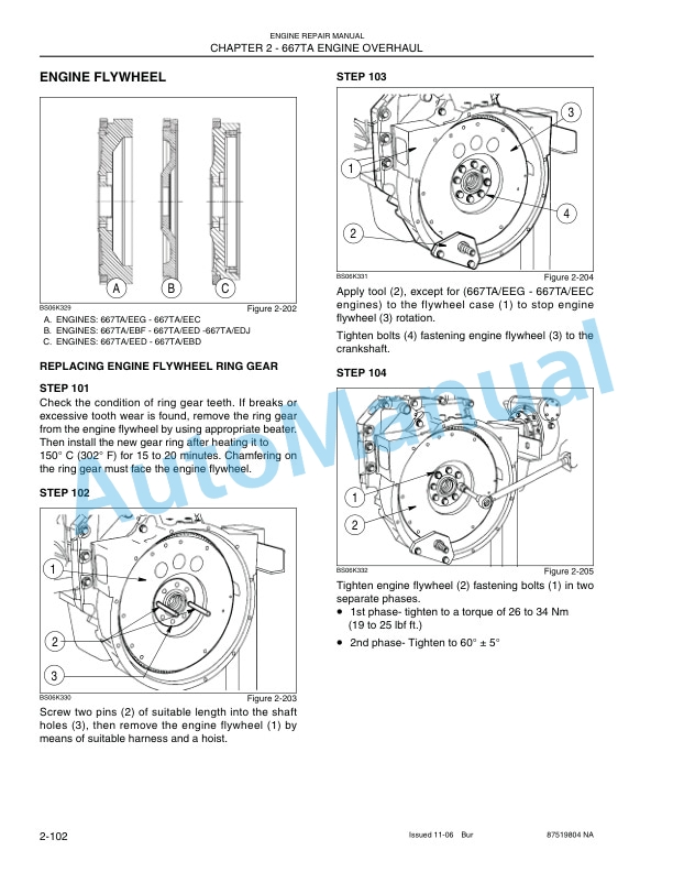 New Holland 667TAEEG, 667TAEEC, 667TAEBF, 667TAEED, 667TAEBJ, 667TAEDJ Engine Repair Manual 87519804NA 5 New Holland 667TAEEG, 667TAEEC, 667TAEBF, 667TAEED, 667TAEBJ, 667TAEDJ Engine Repair Manual 87519804NA-5