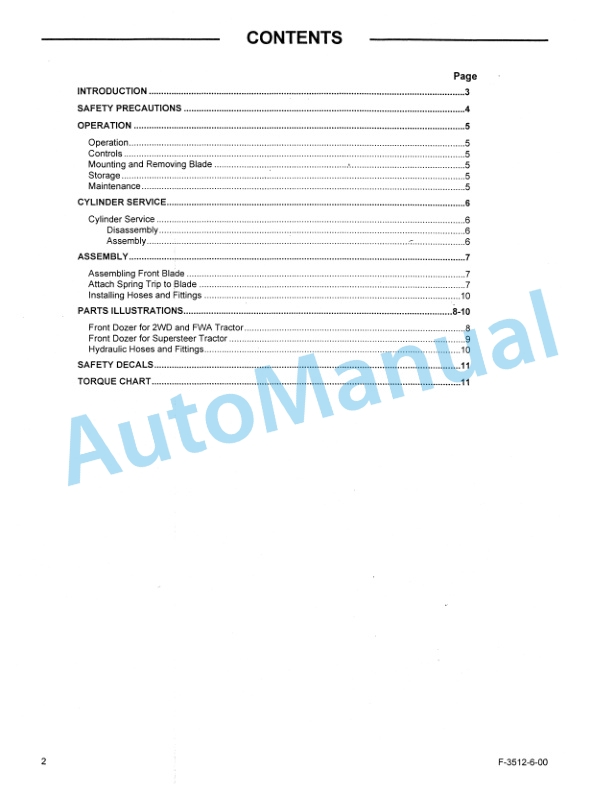 New Holland 702C Series Front Blade Operation and Maintenance Manual 86615960 2 New Holland 702C Series Front Blade Operation and Maintenance Manual 86615960-2