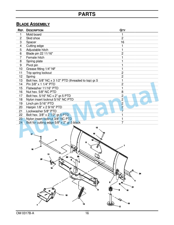 New Holland 702D 60in Front Dozer Blade Operation and Maintenance Manual 87300414 5 New Holland 702D 60in Front Dozer Blade Operation and Maintenance Manual 87300414-5