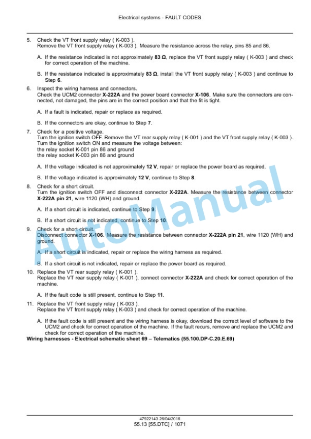 New Holland 7030M, 8030L Grape Harvester Service Manual 47922143 5 New Holland 7030M, 8030L Grape Harvester Service Manual 47922143 - Image 5