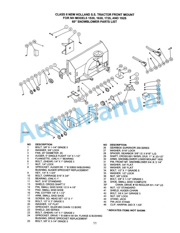 New Holland 716B Series 60in Front Mount Snowblower Attachment Operation and Maintenance Manual 42871730 4 New Holland 716B Series 60in Front Mount Snowblower Attachment Operation and Maintenance Manual 42871730-4