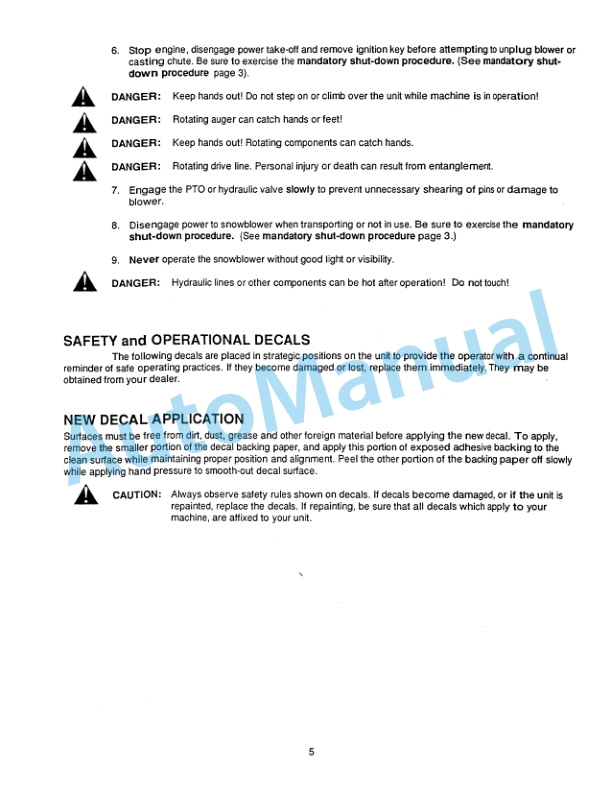 New Holland 716C Series 72in, 84in Front Mount Snowblower Attachment Operation and Maintenance Manual 42871740 3 New Holland 716C Series 72in, 84in Front Mount Snowblower Attachment Operation and Maintenance Manual 42871740 - Image 3