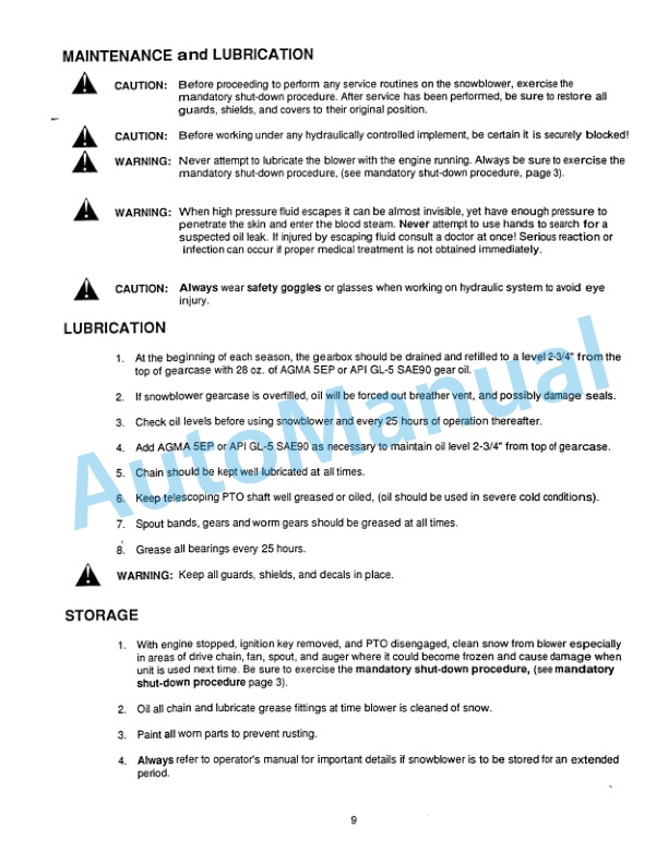 New Holland 716C Series 72in, 84in Front Mount Snowblower Attachment Operation and Maintenance Manual 42871740 4 New Holland 716C Series 72in, 84in Front Mount Snowblower Attachment Operation and Maintenance Manual 42871740 - Image 4