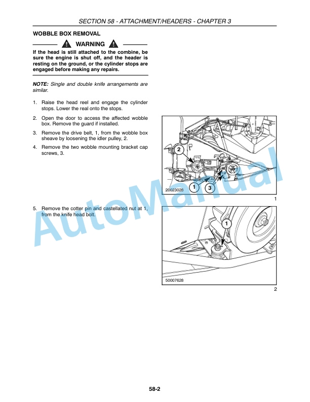 New Holland 72C, 74C Header Repair Manual 87017392 5 New Holland 72C, 74C Header Repair Manual 87017392-5