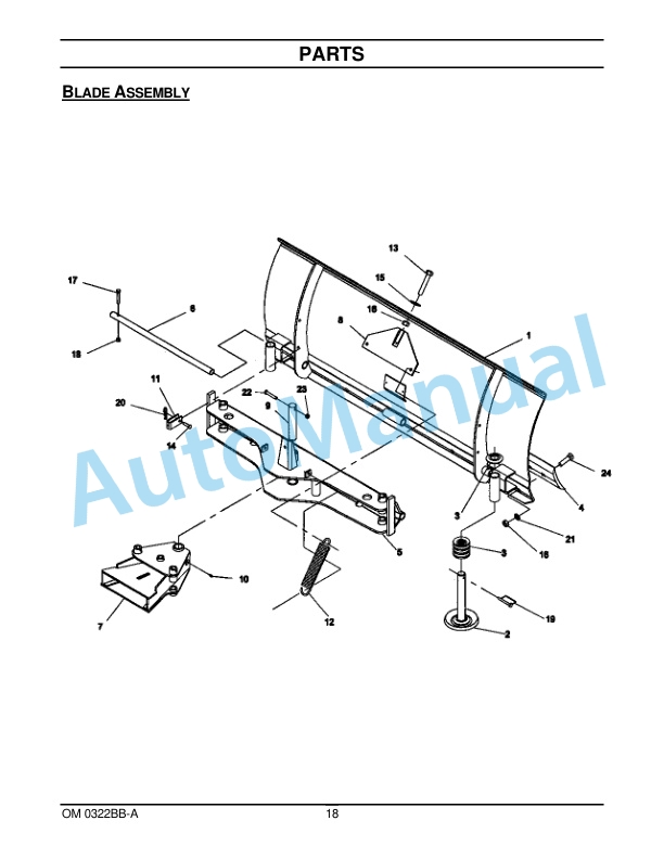 New Holland 72CB 72in Front Dozer Blade Operation and Maintenance Manual 87300415 5 New Holland 72CB 72in Front Dozer Blade Operation and Maintenance Manual 87300415-5