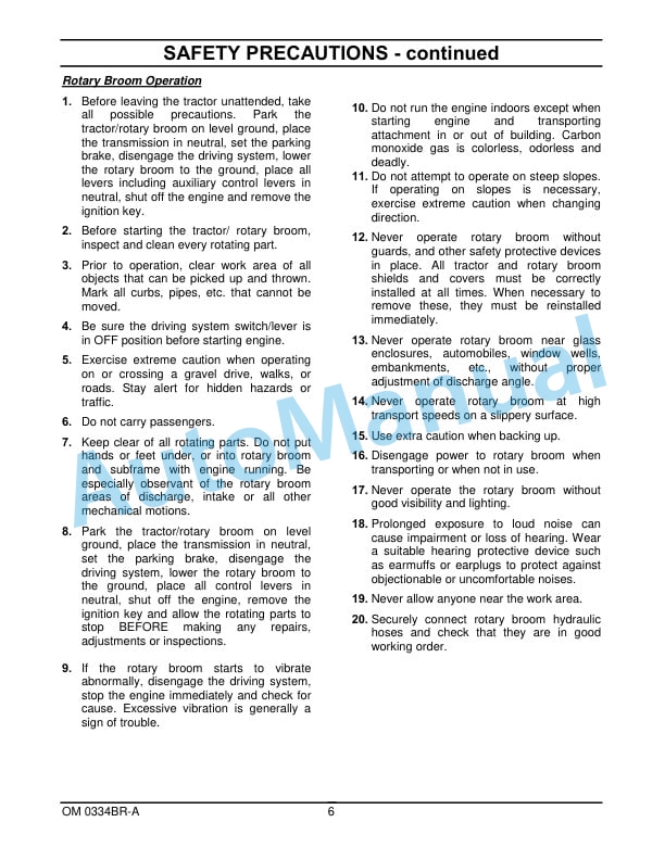 New Holland 72CO 72in Hydraulic Rotary Broom Operation and Maintenance Manual 87603058 2 New Holland 72CO 72in Hydraulic Rotary Broom Operation and Maintenance Manual 87603058-2