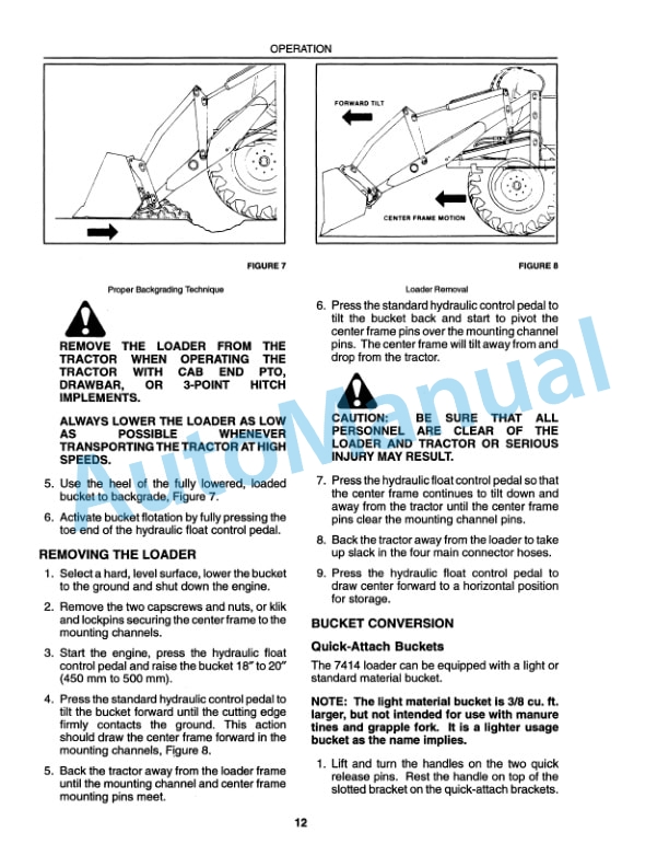 New Holland 7414 Loader Operation and Maintenance Manual 43741410 4 New Holland 7414 Loader Operation and Maintenance Manual 43741410-4