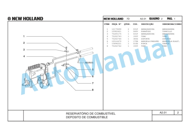 New Holland 7D Crawler Tractor Parts Catalogue 75314391 BR 2 New Holland 7D Crawler Tractor Parts Catalogue 75314391 BR-2