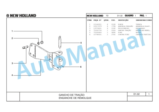 New Holland 7D Crawler Tractor Parts Catalogue 75314391 BR 3 New Holland 7D Crawler Tractor Parts Catalogue 75314391 BR-3