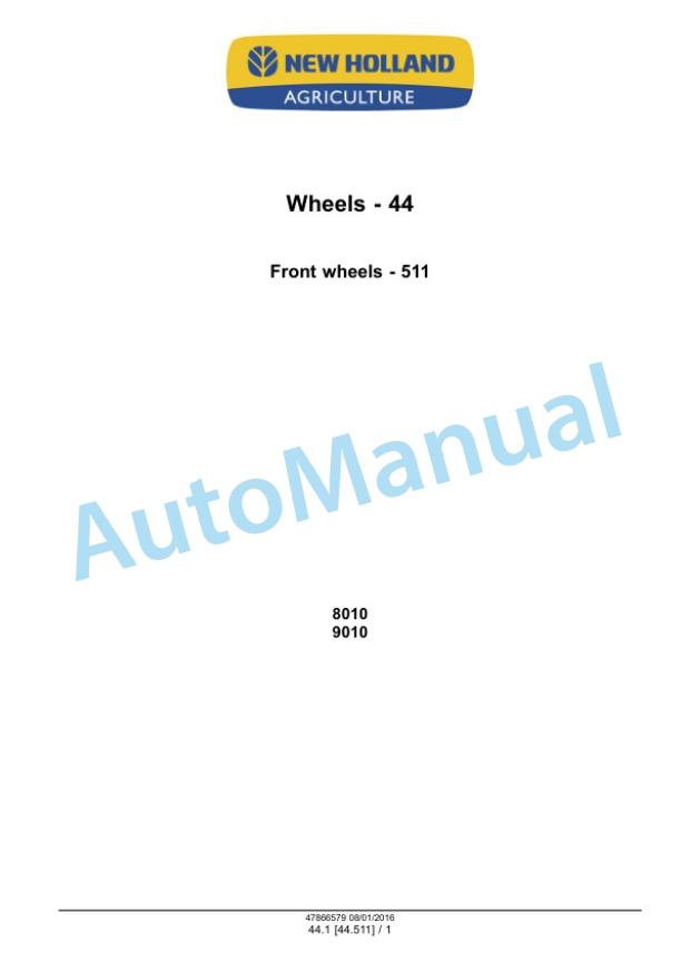 New Holland 8010, 9010 Tractor Service Manual 47866579 5 New Holland 8010, 9010 Tractor Service Manual 47866579 - Image 5