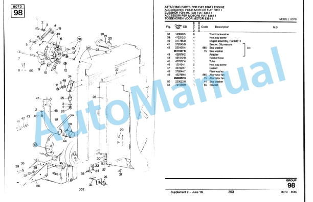 New Holland 8070, 8080 Combine Service Parts Catalogue 497108 5 New Holland 8070, 8080 Combine Service Parts Catalogue 497108-5