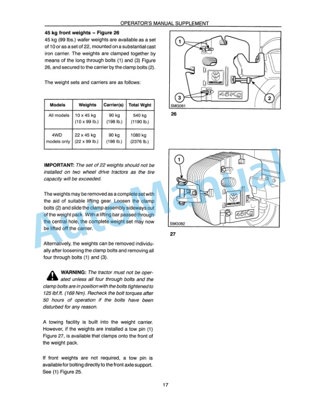 New Holland 8160, 8260, 8360, 8560 Operation and Maintenance Manual 86576994 4 New Holland 8160, 8260, 8360, 8560 Operation and Maintenance Manual 86576994-4